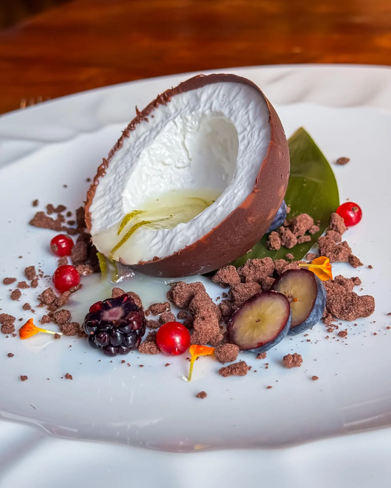 Un dolce del ristorante