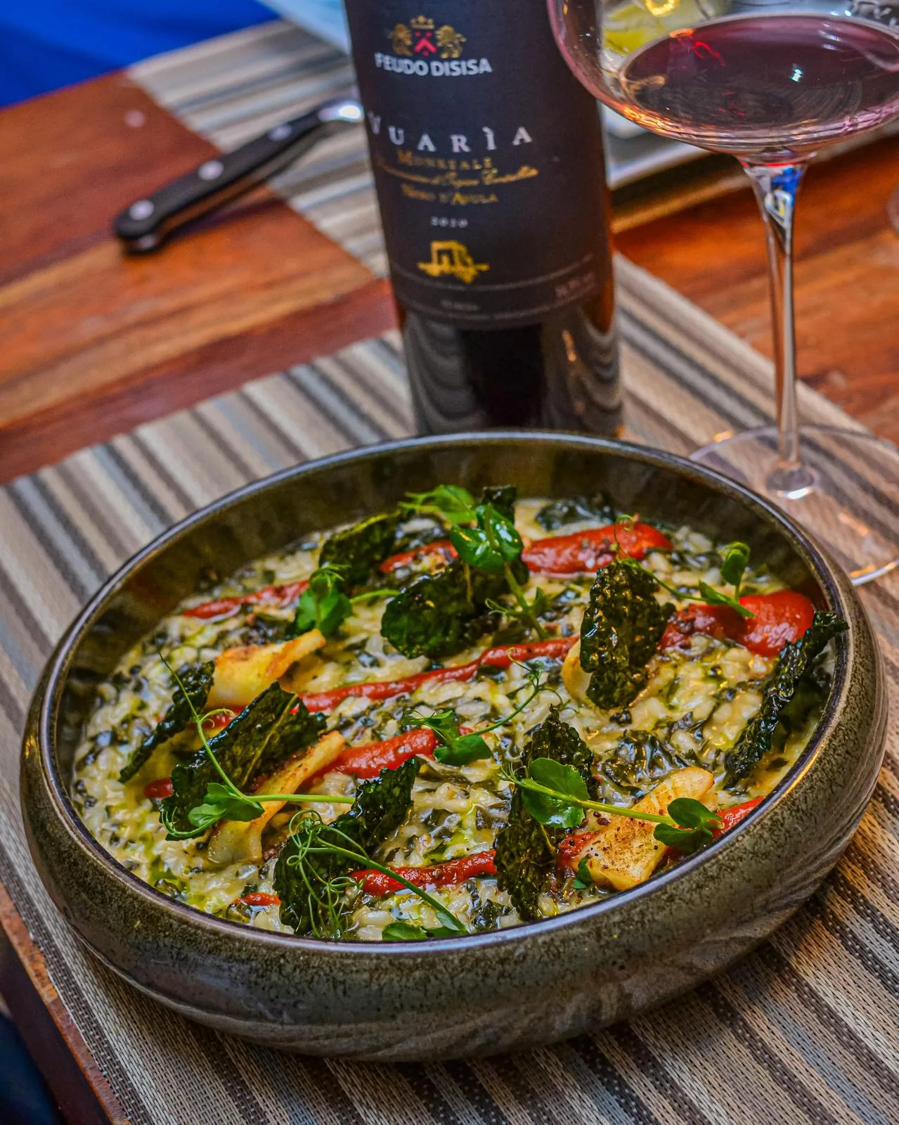 Risotto al cavolo nero con peperoni