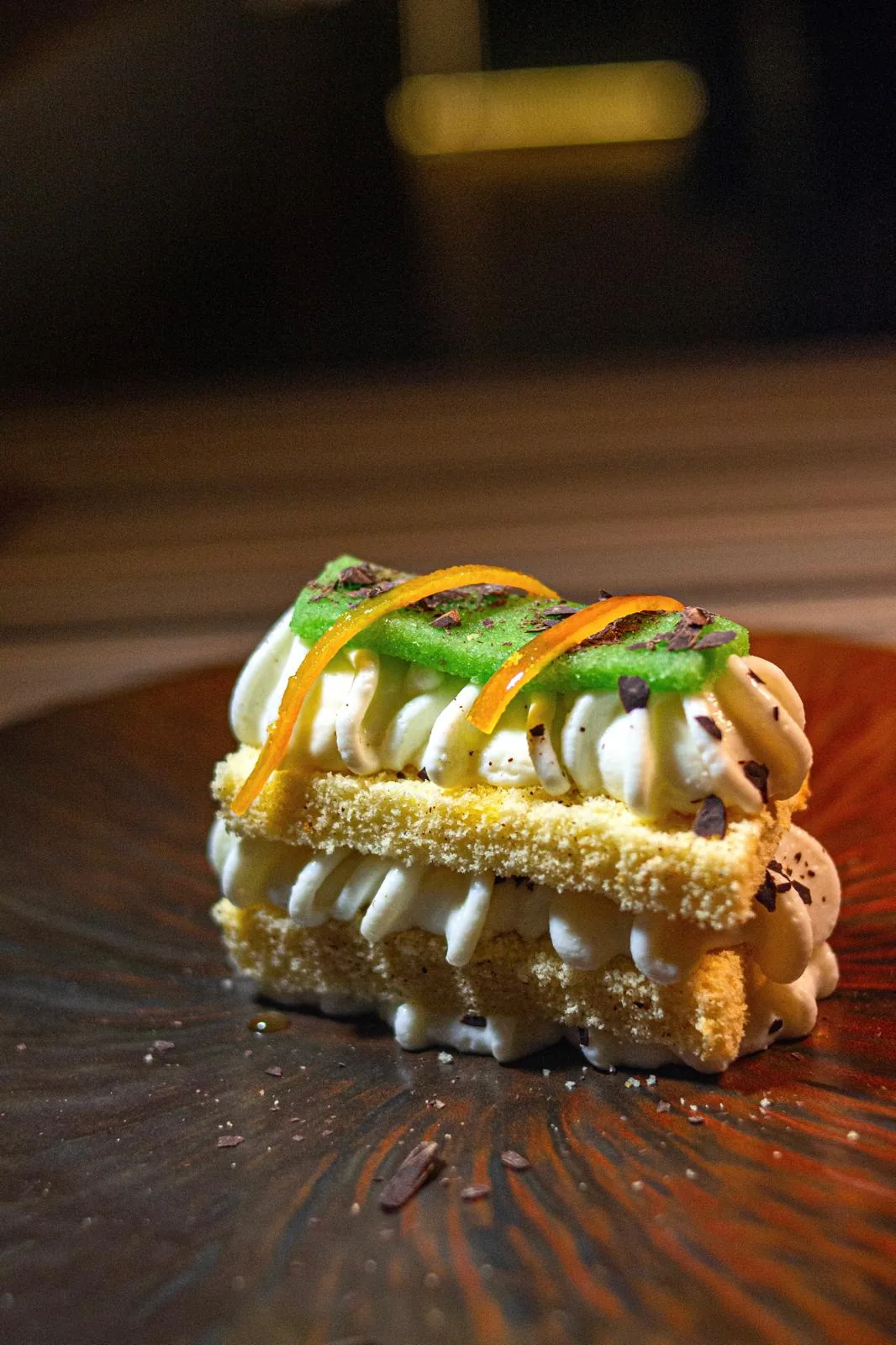 Millefoglie di ricotta e frutta candita