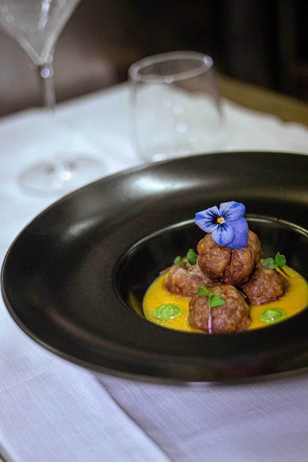 Polpette di scottona su crema di zucca